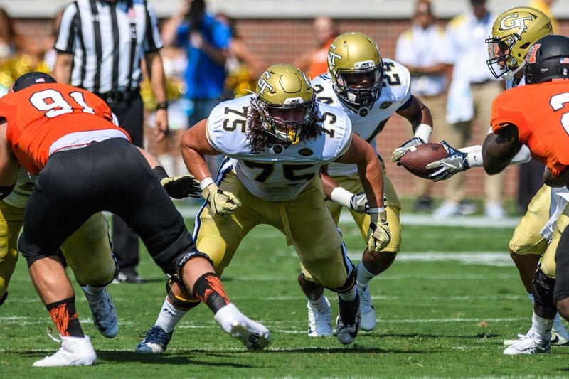 Parker Braun was one of three Georgia Tech freshmen to start on the offensive line in 2016. (GT Athletics/Danny Karnik)