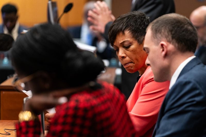 Chief Deputy District Attorney Adriane Love listens during the ongoing “Young Slime Life” gang trial at the Fulton County Courthouse in Atlanta on Friday, July 19, 2024. (Seeger Gray / AJC)