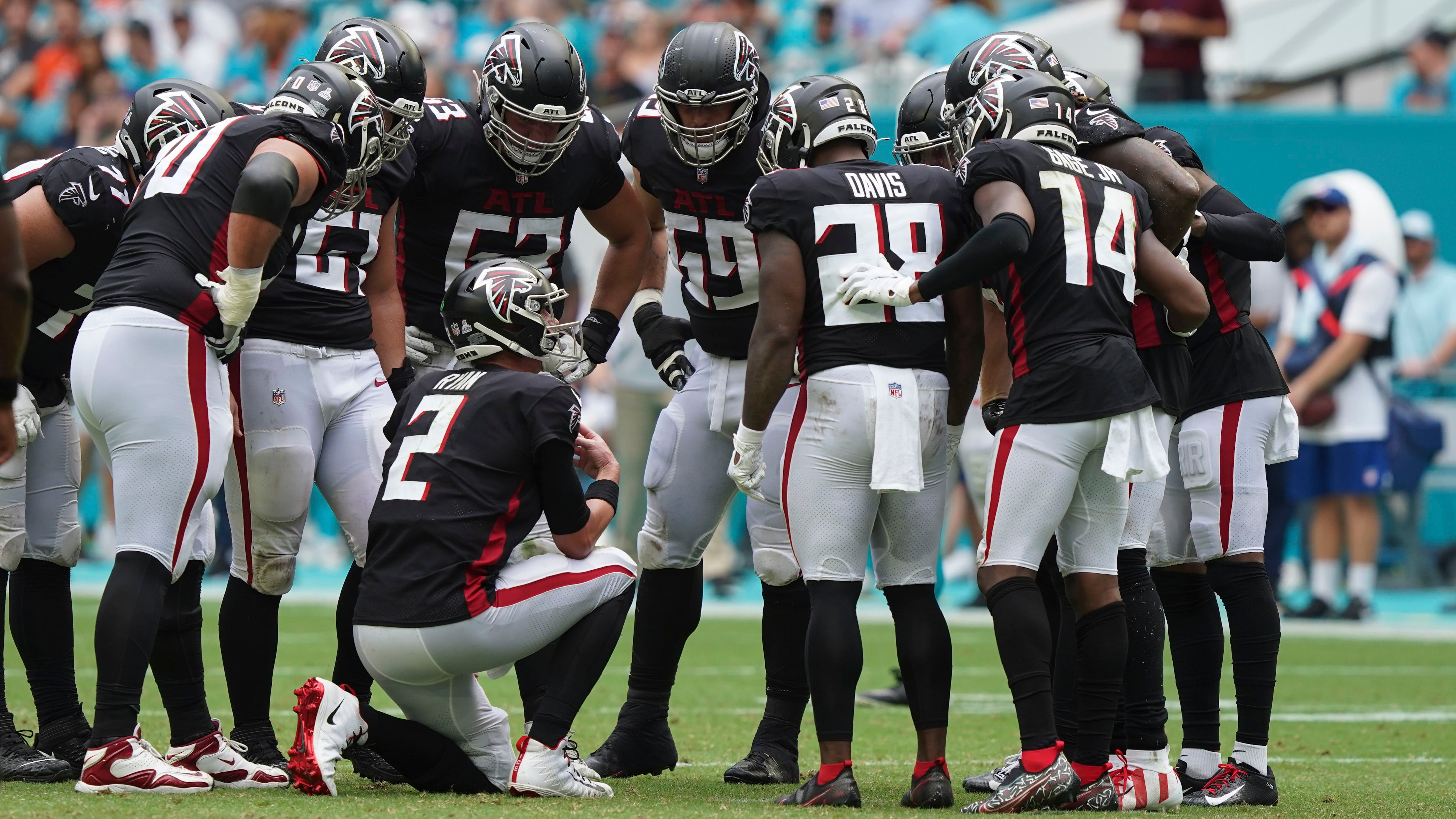 Atlanta Falcons defensive back T.J. Green (39) walks off the field after  the Miami Dolphins defeated the Atlanta Falcons during a preseason NFL  football game, Saturday, Aug. 21, 2021, in Miami Gardens