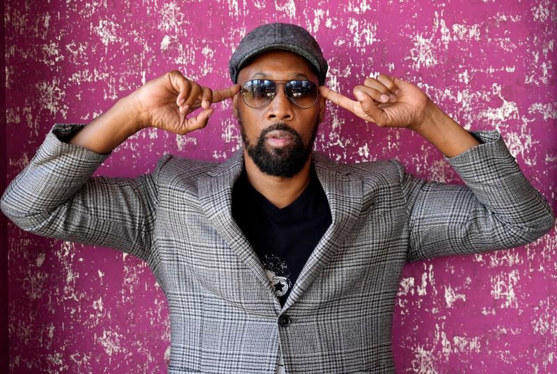 Musician, actor and filmmaker RZA poses for a portrait at his office, Wednesday, Aug. 28, 2024, in Los Angeles. (AP Photo/Chris Pizzello)