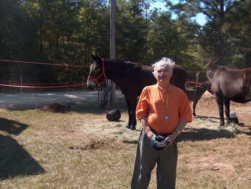 During their first year of day trips, the men  enjoyed Mule Day in Washington, Ga. Pictured here, is Bill Jackson in October 2012. Russell Spornberger and Jackson, friends for eight years, took many day trips around Atlanta and beyond, visiting museums, historical sites and parks. They shared a common interest in American history. Courtesy of Russell Spornberger