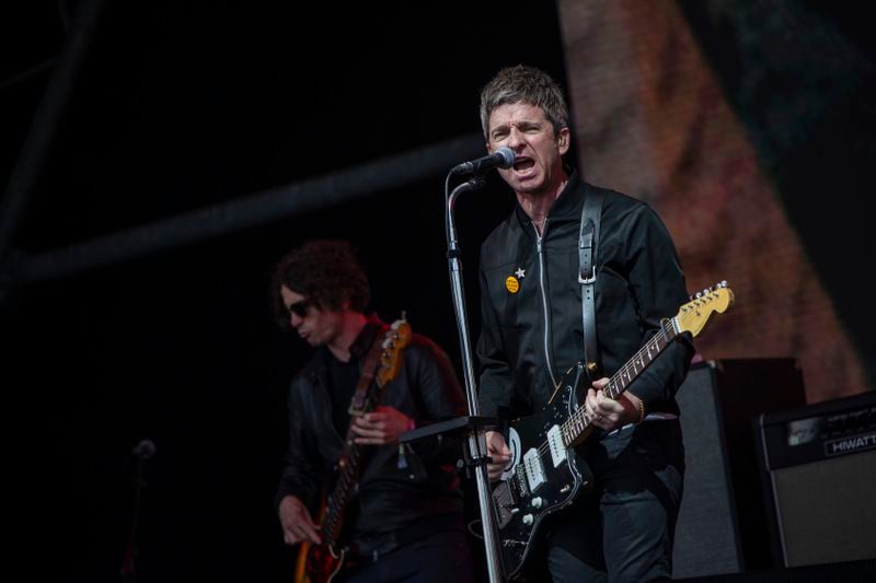 FILE - Noel Gallagher's performs as part of 'Noel Gallagher's High Flying Birds' at the Glastonbury Festival in Worthy Farm, Somerset, England, June 25, 2022. (Photo by Joel C Ryan/Invision/AP, File)