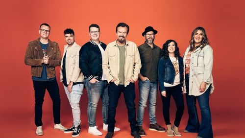 Casting Crowns, led by Mark Hall (center), will play First Baptist Church of Woodstock on Oct. 28.
