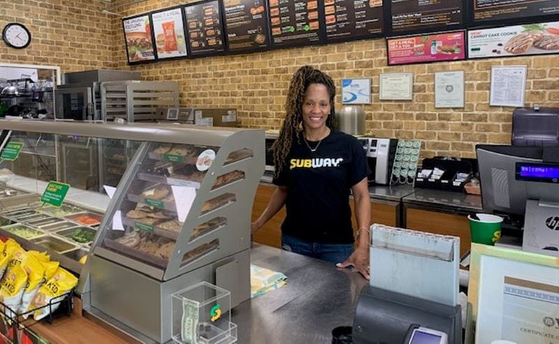 Kisha Cameron is co-owner of a Subway on Campbellton Road in Atlanta. The restaurant gave away food to students who were no longer in school. 
