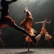 This image released by New York City Center shows the Gallim dance company during a rehearsal "Sama." (Rachel Papo/New York City Center via AP)