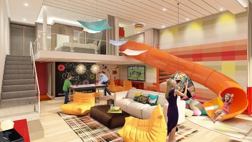 Rendering of the Ultimate Family Suite on Symphony of the Seas. The suite will have room for eight. (Royal Caribbean International/TNS)