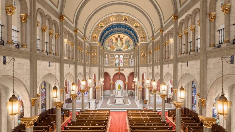 An early rendering of the redesign of the Basilica of Sacred Heart of Jesus (Courtesy Basilica of Sacred Heart of Jesus)