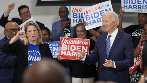 A vast majority of the 50 Georgia delegates to the Democratic National Convention who were contacted by the AJC support President Joe Biden's reelection bid.