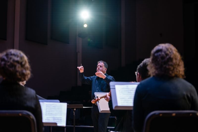 Robert J. Ambrose conducts Ensemble ATL, which will present a pair of performances in its 2024-25 season.