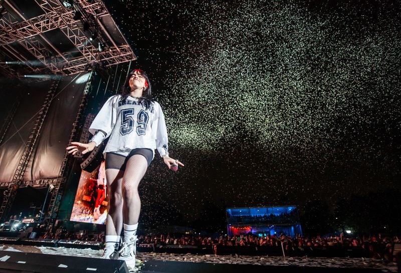 Billie Eilish during her 2023 headlining show at Music Midtown.