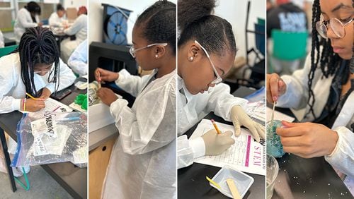 Students participate in a recent Black Girls Do STEM Saturday workshop in St. Louis. (Black Girls Do STEM)