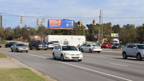 Traffic moves through the intersection of Pio Nono Avenue, Broadway, Houston Avenue and Houston Road, where the Georgia Department of Transportation believes a roundabout would improve safety. (Photo Courtesy of Wayne Crenshaw)
