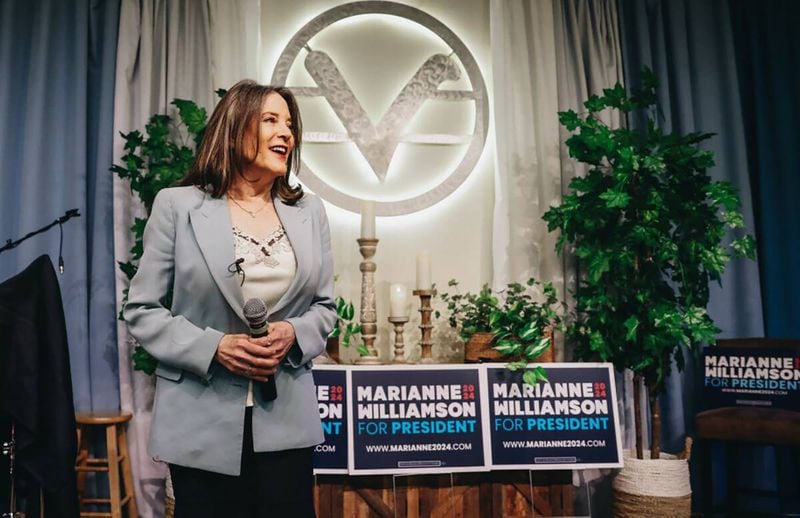 Democratic presidential candidate Marianne Williamson will be speaking at Georgia Tech later today.