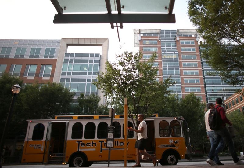 Georgia Tech’s Technology Square features research and education facilities as well as stores and restaurants. (Ben Gray/The Atlanta Journal-Constitution)