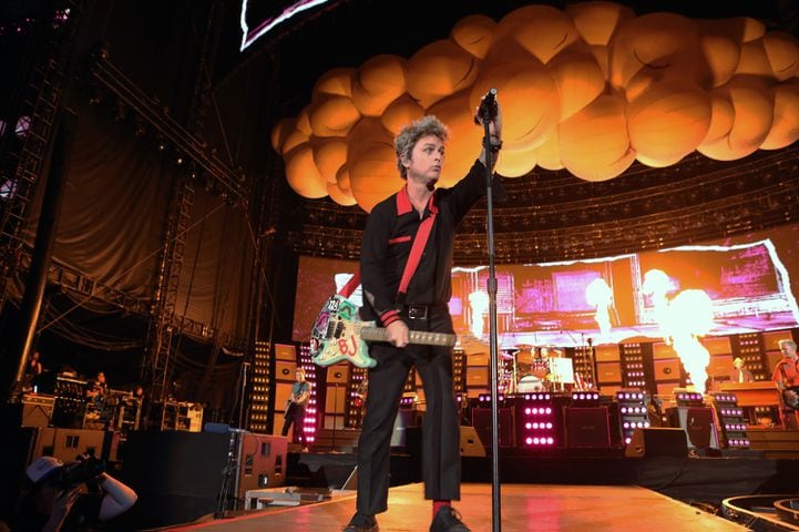 Green Day brought their Saviors Tour to Truist Park on Wednesday, August 28, 2024. Opening acts were Smashing Pumpkins, Rancid, The Linda Lindas and Paradox.. 
Robb Cohen for the Atlanta Journal-Constitution