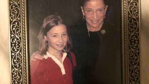 Naomi Shavin mailed a letter to Supreme Court Justice Ruth Bader Ginsburg at age 5 and later met her role model in her chambers in 2003. (Handout)