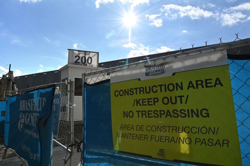 Photo shows construction site of DataBank ATL 4, at 200 Selig Drive, Saturday, Jan. 6, 2024, in Atlanta. DataBank operates 5 data centers in metro Atlanta. (Hyosub Shin / Hyosub.Shin@ajc.com)