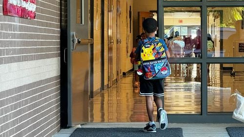 Myles, 6, started elementary school this year. Days after the mass shooting at Apalachee High School where four people were killed and nine others injured, he was preparing for his first hard lockdown drill. Photo credit: Nicole Williams