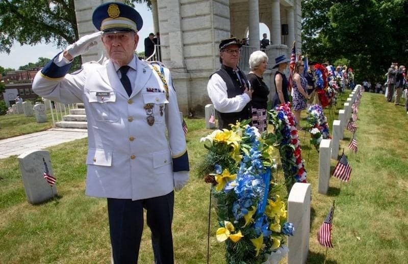 The respectful Memorial Day program at Marietta National Cemetery is always well attended. 
(Courtesy of National Memorial Day Association of Georgia)