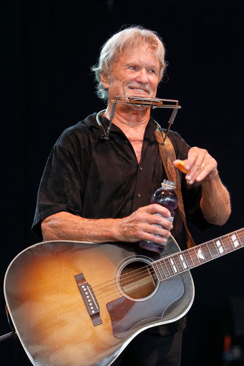 FILE - Kris Kristofferson performs at the Bonnaroo Music and Arts Festival, June 13, 2010, in Manchester, Tenn. (AP Photo/Mark Humphrey, File)