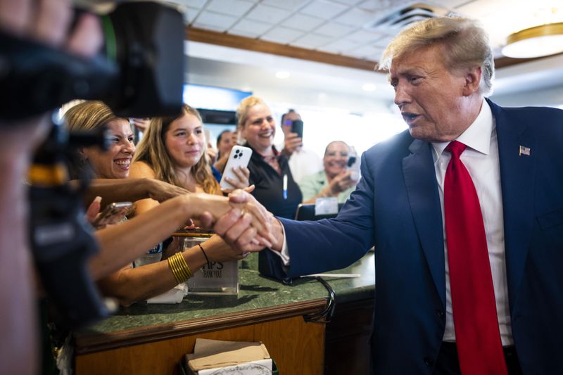 Former President Donald Trump the visited Little Havana neighborhood in Miami on Tuesday immediately after his arraignment. (Doug Mills/The New York Times)
                      