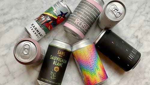 Touting both convenience and sustainability, more wine producers are offering their wine in cans. Krista Slater for The Atlanta Journal-Constitution