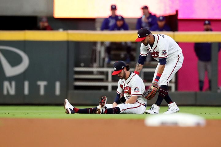 Eddie Rosario's walk-off hit puts Braves up 2-0 on Dodgers in NLCS