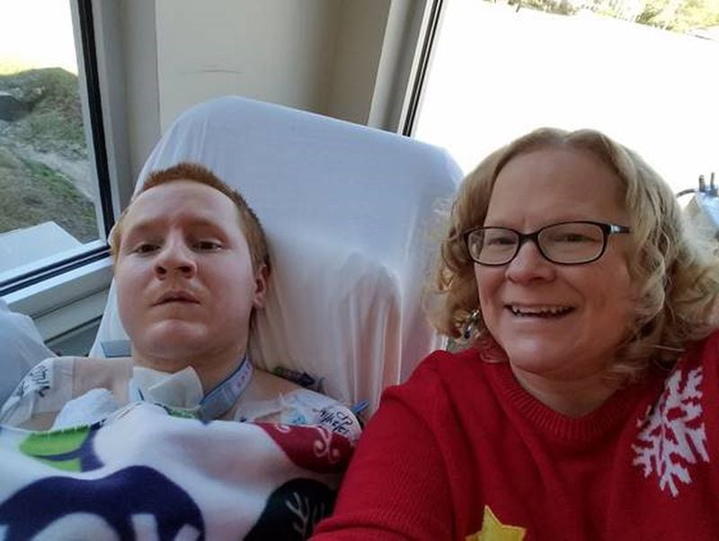 Nicholas Baldwin is shown with his mother, Debra. Debra Baldwin has said she warned prison officials her son would attempt suicide but they failed to act. Photo provided by the Baldwin family.