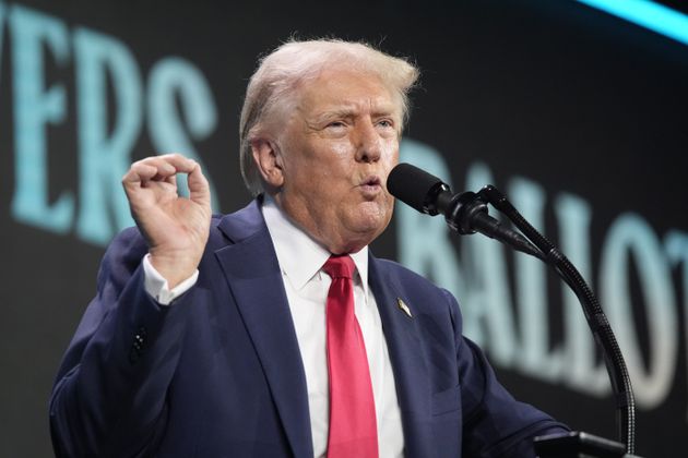 Republican presidential candidate former President Donald Trump speaks at the Turning Point Believers' Summit, Friday, July 26, 2024, in West Palm Beach, Fla. (AP Photo/Alex Brandon)