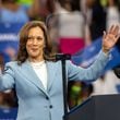 Vice President Kamala Harris used her July 30 rally in Atlanta to call on former President Donald Trump to debate. (Arvin Temkar/The Atlanta Journal-Constitution)