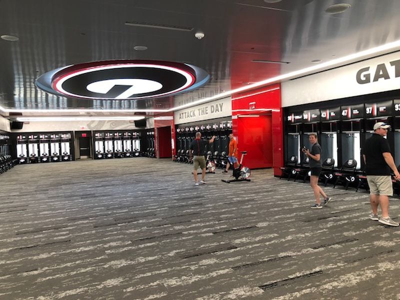Inside Georgia’s new locker room, recruiting lounge. (Special)