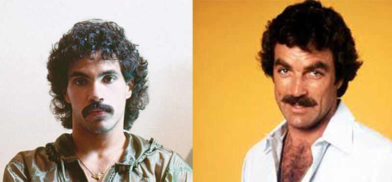 Don't mess with the 'stache! John Oates and Tom Selleck bring it.