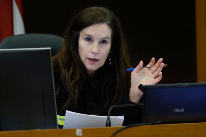 Judge Paige Reese Whitaker hears arguments for several motions in the YSL trial on Tuesday, July 30, 2024. Judge Whitaker inherited the case less than two weeks ago after Judge Ural Glanville was removed from the case.
(Miguel Martinez / AJC)