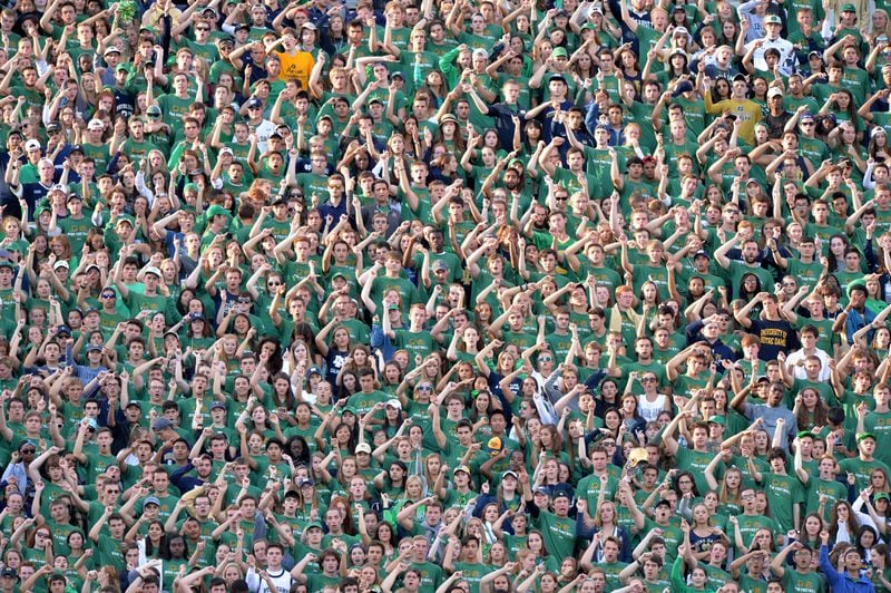 It won't match what Georgia fans did when they made their mass migration to Notre Dame Stadium in 2017, but the Fighting Irish promise to be well represented when the teams meet for the first time ever in Sanford Stadium next Saturday. HYOSUB SHIN / HSHIN@AJC.COM