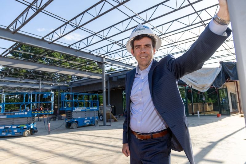 Portrait of Cornerstone Christian Academy headmaster Colin Creel at the construction site of the schoolÕs new science labs. For story on the Top Workplace winners. PHIL SKINNER FOR THE ATLANTA JOURNAL-CONSTITUTION