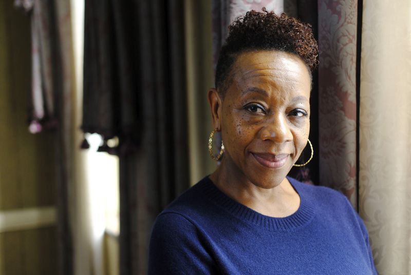 poses for a portrait to promote the film "Hard Truths" during the Toronto International Film Festival, Saturday, Sept. 7, 2024, in Toronto. (AP Photo/Chris Pizzello)