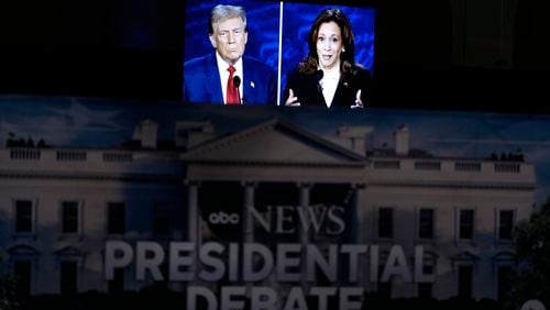 With the first presidential debate now completed between Republican Donald Trump and Democrat Kamala Harris — and the possibility there won't be a second one — the race returns to old-fashioned campaigning. That likely means more candidate visits to Georgia. (Matt Slocum/AP)