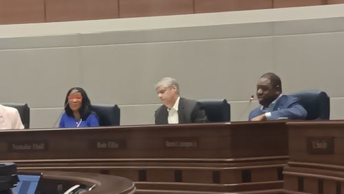 Fulton County commissioners censured Commissioner Natalie Hall on Sept. 6, 2023, accusing her of violating county ethics and personnel codes due to an affair with her former chief of staff.