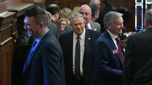 Georgia Speaker of the House David Ralston (R-Blue Ridge) leaves the House chamber after the House adjourned during the morning session of the 7th day of the 2020 General Assembly at the Georgia State Capitol building in Atlanta on Thursday, January 30, 2020. (Hyosub Shin / Hyosub.Shin@ajc.com)