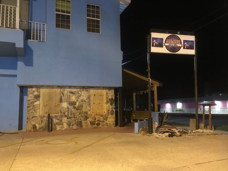 Many businesses on Tybee Island are boarded up ahead of Hurricane Irma's arrival.