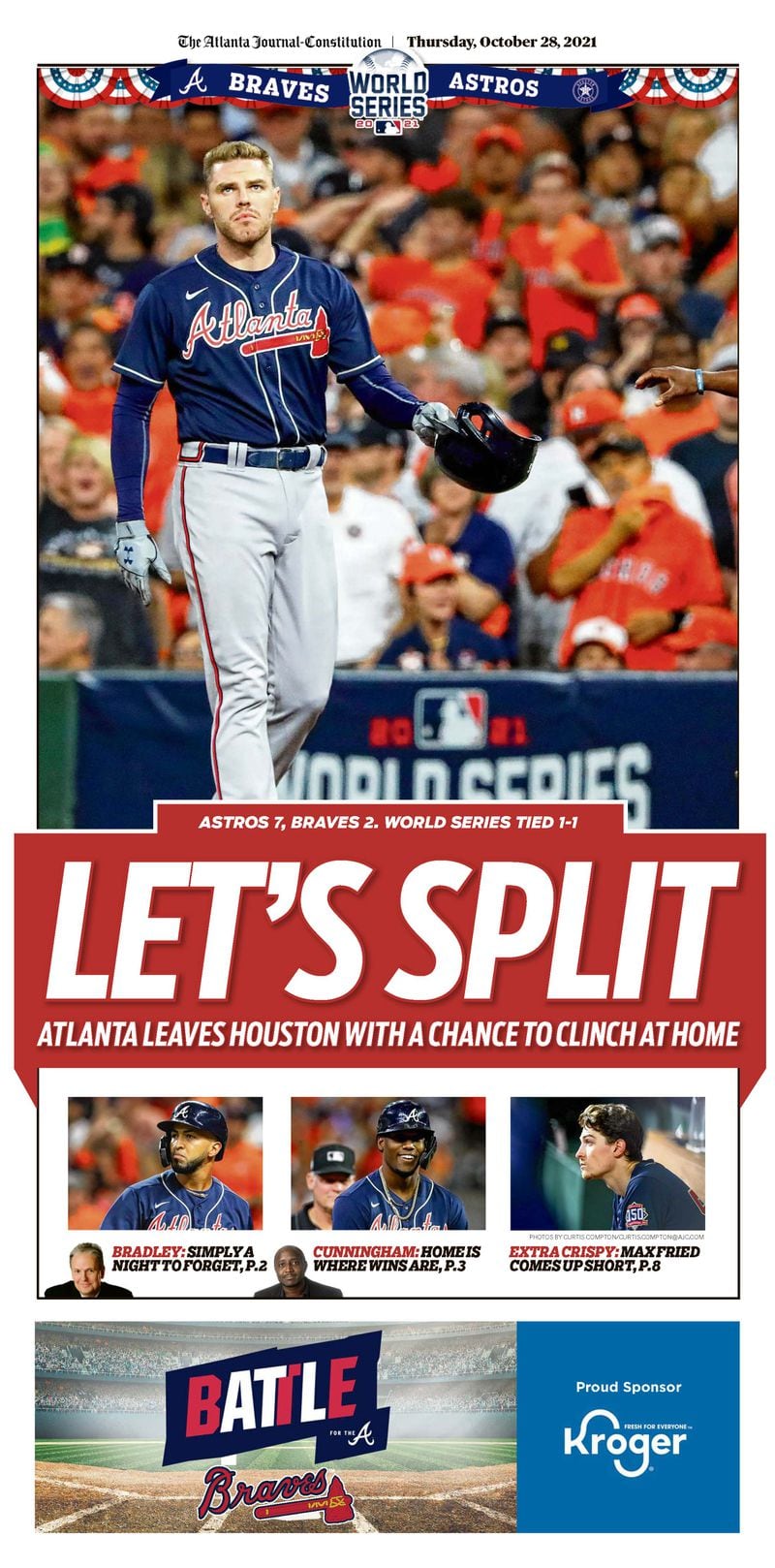 ‘Let’s Split’ – Atlanta Braves World Series section in today’s ePaper
