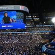 Michelle Obama speaks Tuesday, the second day of the Democratic National Convention in Chicago. (Hyosub Shin / AJC)