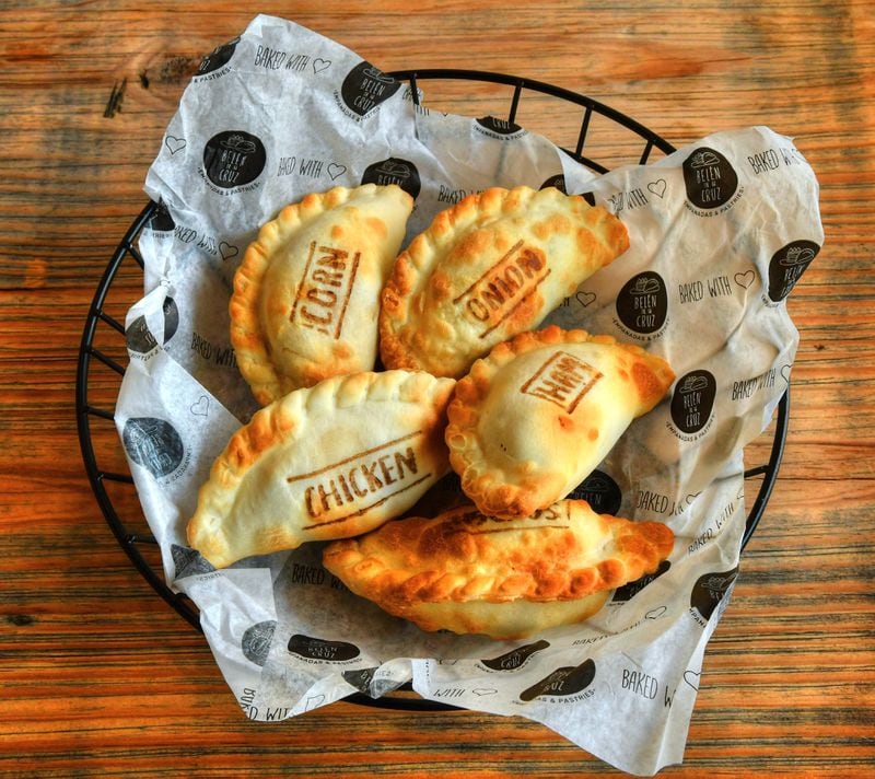 Belen de la Cruz sells an assortment of Argentine-style empanadas. Chris Hunt for The Atlanta Journal-Constitution 