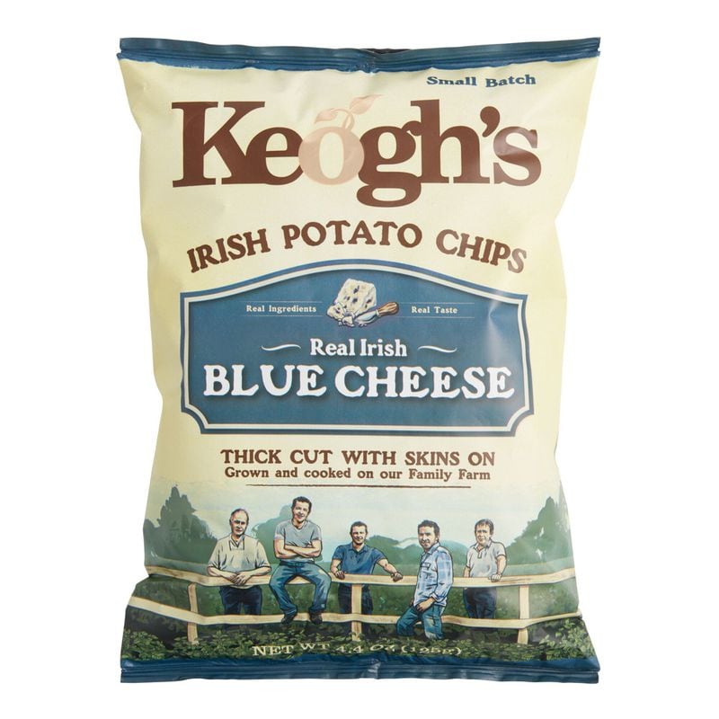 Made in Ireland, Keogh's Blue Cheese thick-cut potato chips get a flavor boost from caramelized onion.