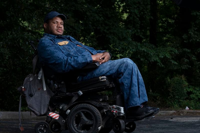 Evan Wainwright holds a bachelor’s degree in criminal justice and works as a greeter at Walmart and in security at Mercedes-Benz Stadium. He spent eight years seeking help from the GVRA but says he only worked one day at a job that the agency found for him. Ben Gray/AJC