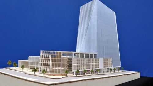 Cousins Properties plans to develop this tower for financial technology company NCR at a site near Georgia Tech’s Technology Square in Midtown. Source: NCR