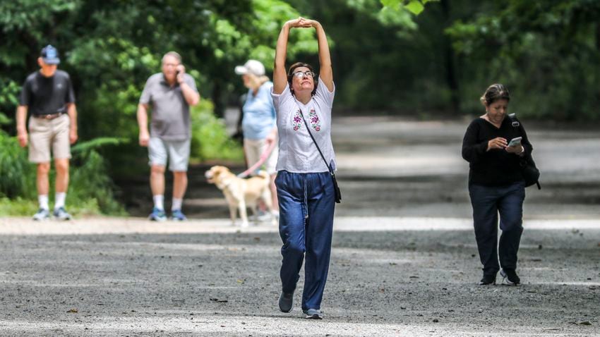 June 8, 2022 Cobb County: Visitors at the Interstate North Cochran Shoals Unit of the Chattahoochee River National Recreation Area in Cobb County on Wednesday, June 8, 2022. . (John Spink / AJC)

