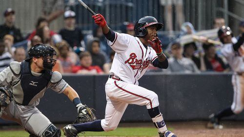 Ozzie Albies had three hits in Tuesday night's loss. (Photo: Special to the AJC)