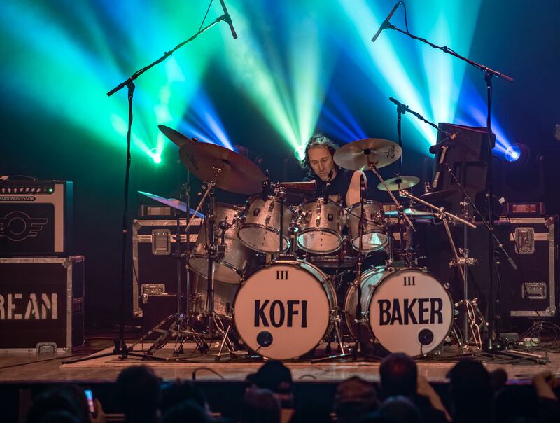 Kofi Baker, son of Cream drummer Ginger Baker, behind the drums with The Music of Cream.