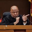 Fulton County Superior Court Chief Judge Ural Glanville presides over the gang and racketeering trial against Atlanta rapper Young Thug and his alleged associates. (Natrice Miller/The Atlanta Journal-Constitution/TNS)